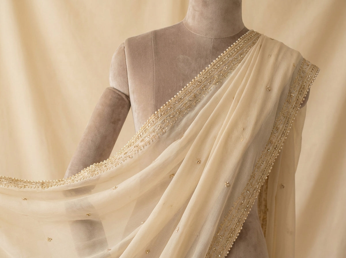 Net Embroidered Dupatta