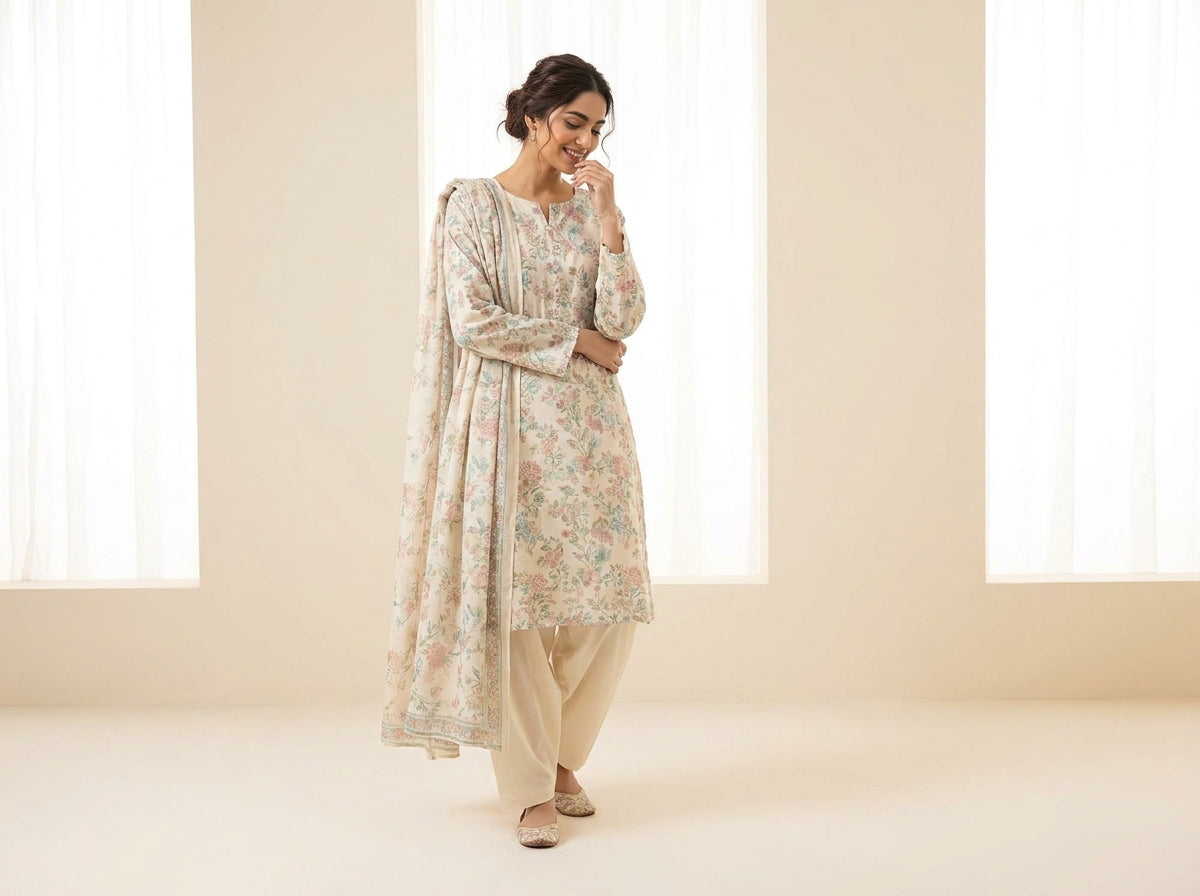 Noor Chiffon 3-Piece Suit